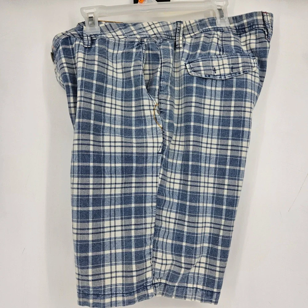 Tommy Bahama Shorts Mens 38 Plaid Casual Blue White Preppy‎ Casual